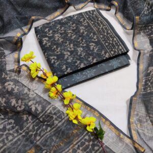 Kota Doriya Suit Set with Cotton Bottom & Dupatta
