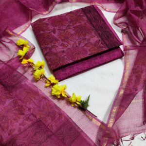 Kota Doriya Suit Set with Cotton Bottom & Dupatta
