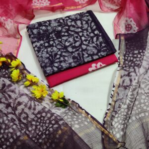 Kota Doriya Suit Set with Cotton Bottom & Dupatta