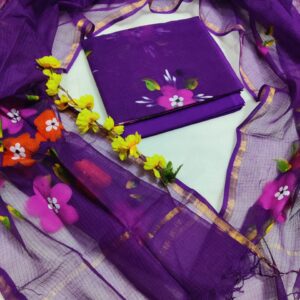 Kota Doriya Suit Set with Cotton Bottom & Dupatta