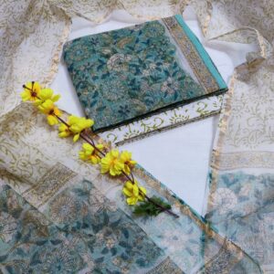 Kota Doriya Suit Set with Cotton Bottom & Dupatta