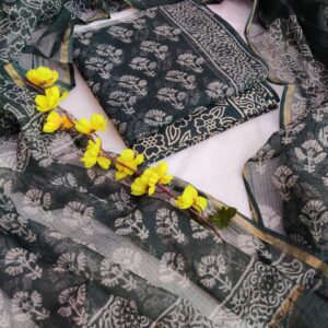Kota Doriya Suit Set with Cotton Bottom & Dupatta