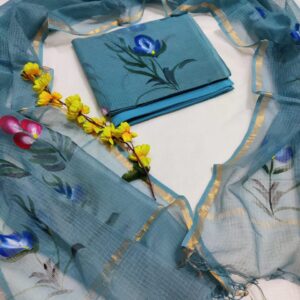 Kota Doriya Suit Set with Cotton Bottom & Dupatta