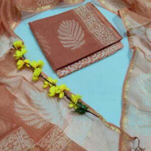 Kota Doriya Suit Set with Cotton Bottom & Dupatta