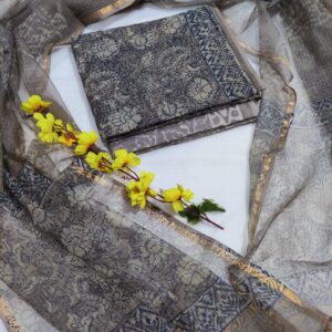 Kota Doriya Suit Set with Cotton Bottom & Dupatta