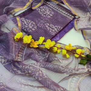 Kota Doriya Suit Set with Cotton Bottom & Dupatta