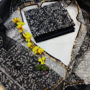 Kota Doriya Suit Set with Cotton Bottom & Dupatta