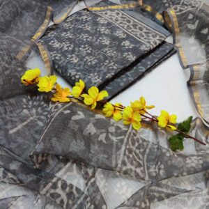 Kota Doriya Suit Set with Cotton Bottom & Dupatta
