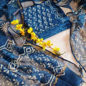Kota Doriya Suit Set with Cotton Bottom & Dupatta