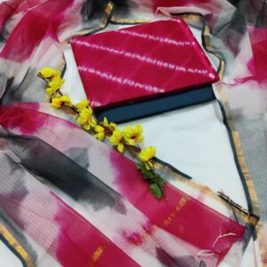 Kota Doriya Suit Set with Cotton Bottom & Dupatta