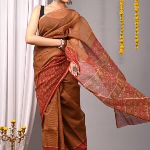 Bagru print kota saree