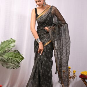 Bagru print kota saree