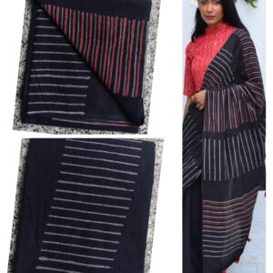 Hand block printed cotton mul pure Saree