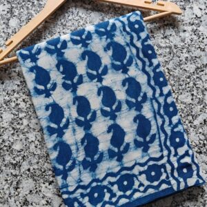 Hand block printed cotton mul pure Saree