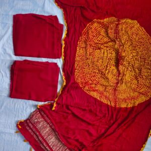 Modal silk needle sibori dress materials