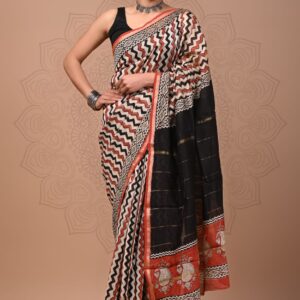 Chanderi sarees Traditional collection Hand block printed