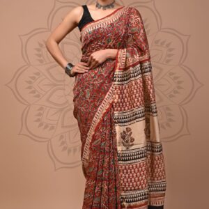 Chanderi sarees Traditional collection Hand block printed