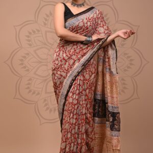 Chanderi sarees Traditional collection Hand block printed