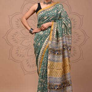 Chanderi sarees Traditional collection Hand block printed