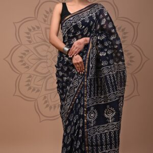 Chanderi sarees Traditional collection Hand block printed