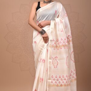Chanderi sarees Traditional collection Hand block printed