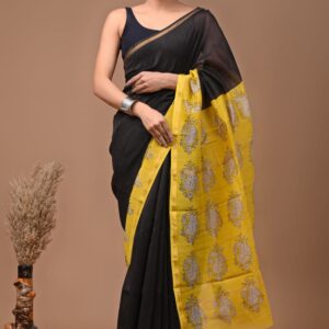 Chanderi sarees Traditional collection Hand block printed