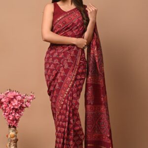 Chanderi sarees Traditional collection Hand block printed