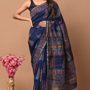 Chanderi sarees Traditional collection Hand block printed