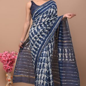 Chanderi sarees Traditional collection Hand block printed