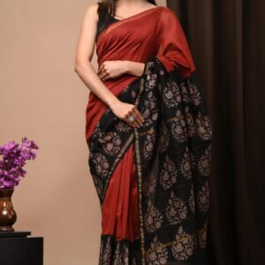 Chanderi sarees Traditional collection Hand block printed