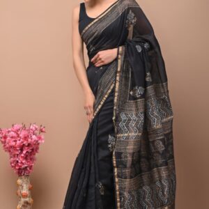 Chanderi sarees Traditional collection Hand block printed