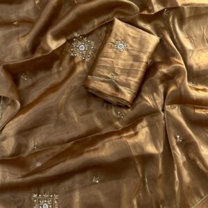 Heavy soft satin Jimmy choo with beautiful handwork design