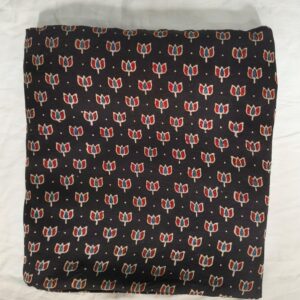 Modal silk ajrakh hand block natural dye fabrics