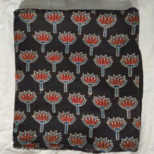 Modal silk ajrakh hand block natural dye fabrics