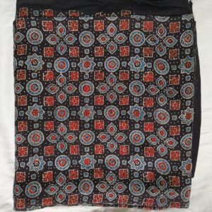 Modal silk ajrakh hand block natural dye fabrics