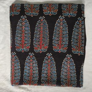 Modal silk ajrakh hand block natural dye fabrics