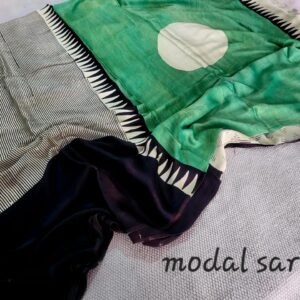Ajrakh vanaspati Pure Modal Silk Saree