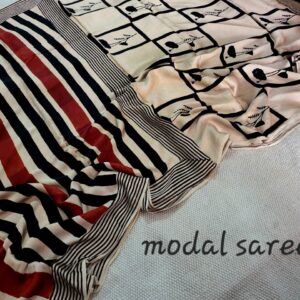 Ajrakh vanaspati Pure Modal Silk Saree