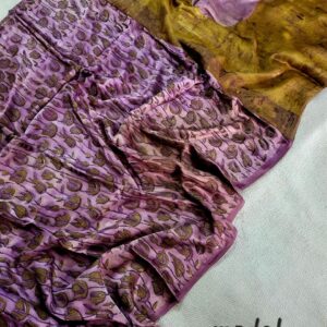 Ajrakh vanaspati Pure Modal Silk Saree