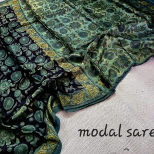 Ajrakh vanaspati Pure Modal Silk Saree