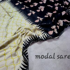 Ajrakh vanaspati Pure Modal Silk Saree