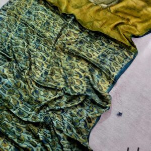 Ajrakh vanaspati Pure Modal Silk Saree