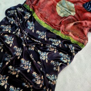 Ajrakh vanaspati Pure Modal Silk Saree