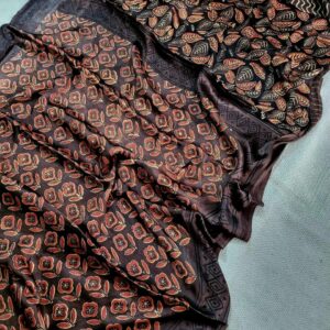 Ajrakh vanaspati Pure Modal Silk Saree