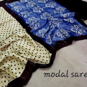 Ajrakh vanaspati Pure Modal Silk Saree