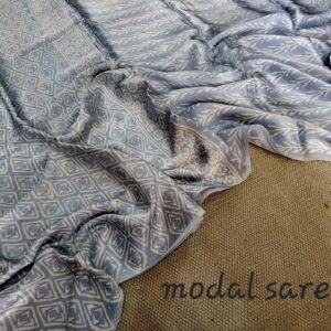 Ajrakh vanaspati Pure Modal Silk Saree