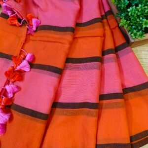 Pure 120 count mul cotton saree without blouse piece
