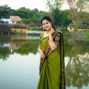 Premium Kanchi cotton Saree with blouse