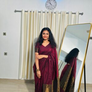 Nayanthara inspired khadi saree