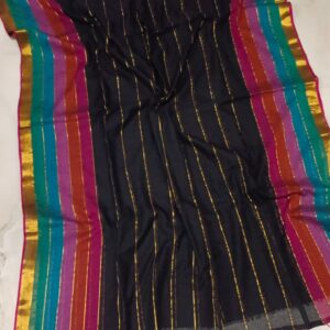 Multi colour pure mulmul saree
